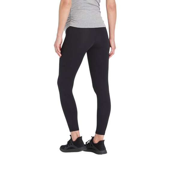 NWT Isabel Maternity Over Belly Active Maternity Leggings 82497913 Black L - Picture 2 of 9